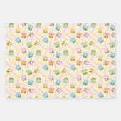 Schattigee Kawaii Bubble Tea pastelpatronen Inpakpapier Vel (Voorkant 3)