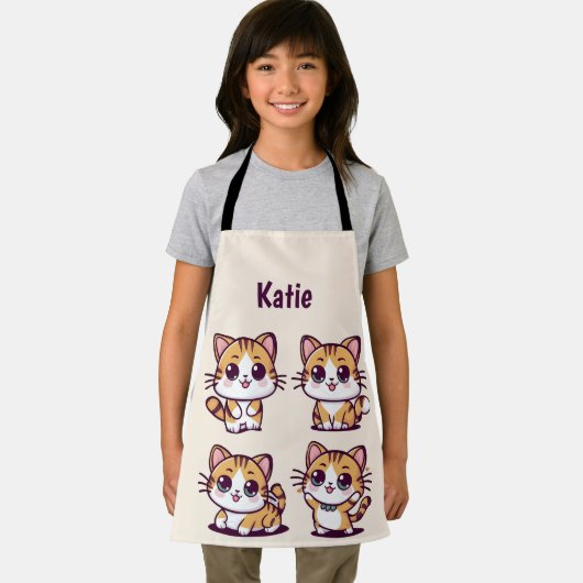 Schattigee Kawaii Cats poseren Schort (Insitu)