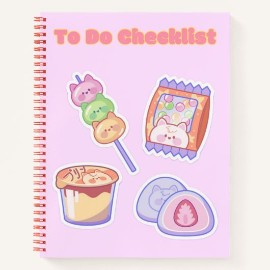 Schattigee Kawaii Checklist 💗✨ Notitieboek (Voorkant)
