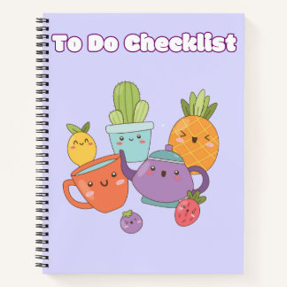 Schattigee Kawaii Checklist 💗✨💛🍓 Notitieboek