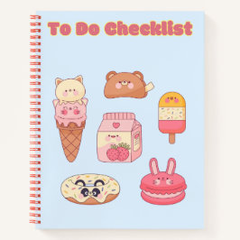 Schattigee Kawaii Checklist 💗✨💛🍓 Notitieboek
