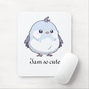 Schattigee Kawaii Chubby Bird Cartoon - Schattige Muismat