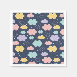 Schattigee Kawaii Cloud Pattern Papieren servetten
