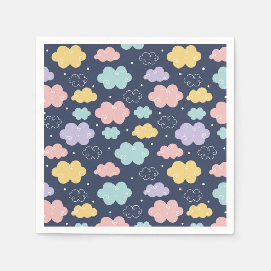 Schattigee Kawaii Cloud Pattern Papieren servetten (Voorkant)