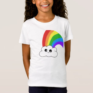 Schattigee Kawaii Cloud Rainbow Kind`s T-shirt