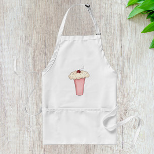 Schattigee Kawaii Cupcake Milkshake met Cherry Standaard Schort