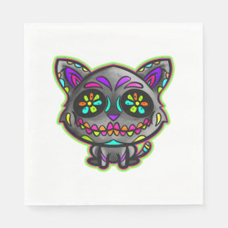 Schattigee Kawaii dia des los muertos kattendag va Servet