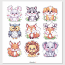 Schattigee kawaii dieren #2 sticker