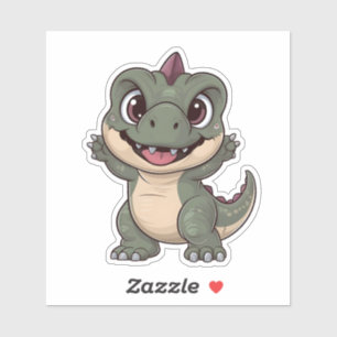 Schattigee Kawaii Dinosaur Schattige Dino Design v Sticker