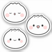 Schattigee Kawaii Dumpling Korean Food Stickers (Voorkant)