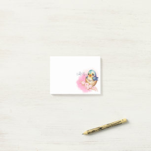 Schattigee Kawaii Egg Bird Elegant Floral Baby sho Post-it® Notes