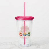 Schattigee Kawaii Egg Birds Pastel gekleurd Baby s Acryl Drinkbeker (Voorkant)
