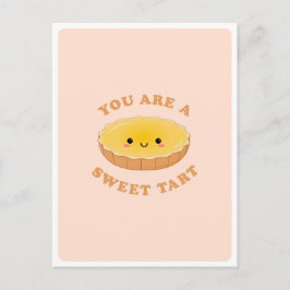 Schattigee Kawaii Egg Tart Dessert Food Pun Love Q Briefkaart