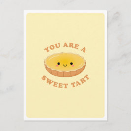 Schattigee Kawaii Egg Tart Dessert Food Pun Love Q Briefkaart