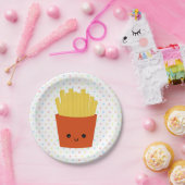 Schattigee Kawaii friet chips Papieren Bordje (Feest)