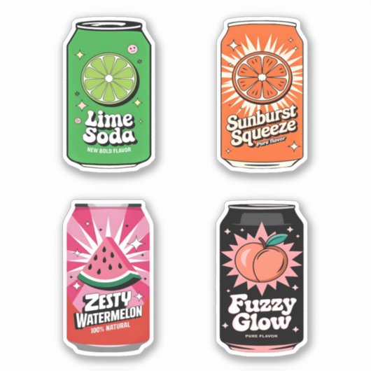 Schattigee Kawaii Fun Fruity Juice Drink Mini Comb Sticker (Voorkant)