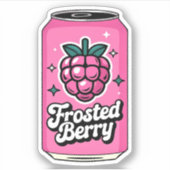 Schattigee Kawaii Fun Fruity Raspberry Juice Drink Sticker (Voorkant)