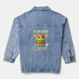 Schattigee Kawaii Hamburger Denim Jacket