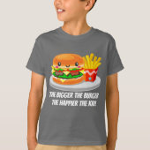 Schattigee Kawaii Hamburger frietjes voeg bericht  T-shirt (Voorkant)