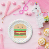Schattigee Kawaii Hamburger Papieren Bordje (Feest)