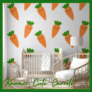 Schattigee Kawaii Happy World van Oranje Wortelen Behang