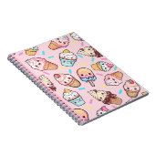 Schattigee Kawaii Ice Cream Print Notitieboek Jour (Rechterzijde)