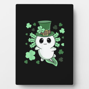 Schattigee Kawaii Irish St. Patrick's Day Axolotl Fotoplaat