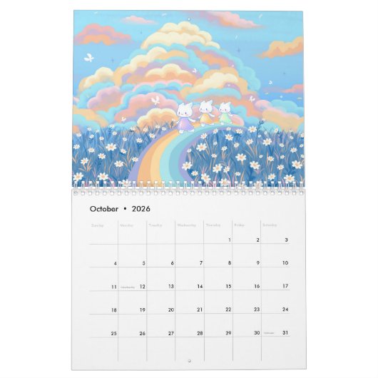 Schattigee Kawaii Kalenders Kalender (Okt 2026)