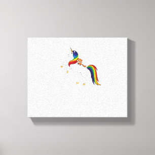 Schattigee Kawaii Kinder Eenhoorn Rode Panda Lover Canvas Afdruk