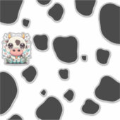 Schattigee Kawaii koe! Sticker (Voorkant)