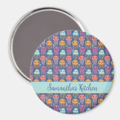 Schattigee Kawaii kwal gepersonaliseerd Magneet (Voorkant / Achterkant)