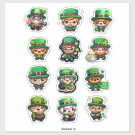 Schattigee Kawaii Leprechaun St. Patty's Day Sticker