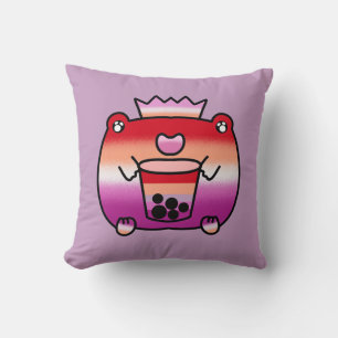 Schattigee kawaii lesbische kikker boba lover lgbt kussen