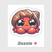 Schattigee Kawaii Mad Hermit Krab Sticker (Vel)