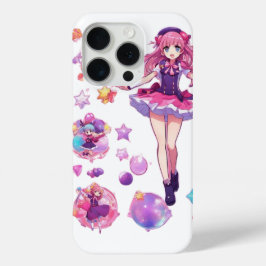 Schattigee Kawaii Magical Girl iPhone 15 Hoesje
