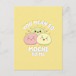 Schattigee Kawaii Mochi Food Pun Pastel Love Quote Briefkaart