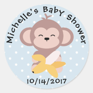 Schattigee Kawaii Monkey Baby shower Sticker