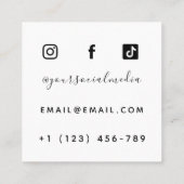 Schattigee Kawaii Moon Babysitter Daycare Social M Vierkante Visitekaartje (Achterkant)