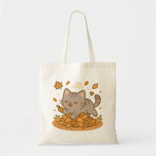 Schattigee Kawaii Naughty Kitty Cat Herfst Herfst Tote Bag