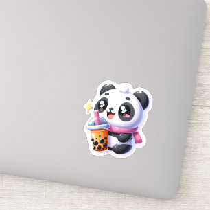 Schattigee Kawaii Panda Drink Boba Bubble Tea Kawa Sticker