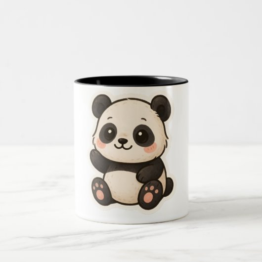 Schattigee Kawaii Panda Mok - Schattige Cartoon Di (Center)
