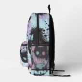 Schattigee Kawaii Pastel Gothic Patchwork Creepy C Bedrukte Rugzak (Rechts)