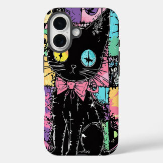 Schattigee Kawaii Pastel Gothic Patchwork Gothic C iPhone 16 Hoesje
