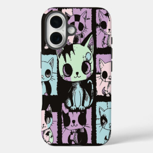 Schattigee Kawaii Pastel Gothic Patchwork Gothic C iPhone 16 Hoesje