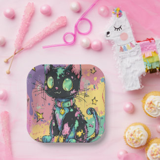 Schattigee Kawaii Pastel Gothic Patchwork Gothic C Papieren Bordje