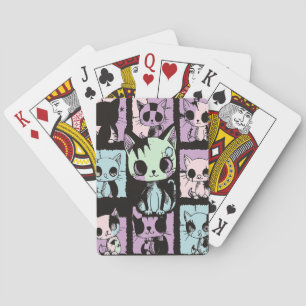Schattigee Kawaii Pastel Gothic Patchwork Gothic C Pokerkaarten
