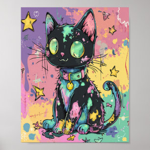 Schattigee Kawaii Pastel Gothic Patchwork Gothic C Poster