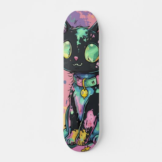 Schattigee Kawaii Pastel Gothic Patchwork Gothic C Skateboard (Voorkant)