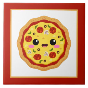 Schattigee Kawaii pizzaliefhebbers home business c Tegeltje