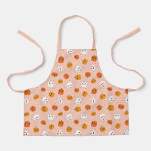 Schattigee Kawaii pompoen gezichten patroon Schort